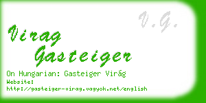 virag gasteiger business card